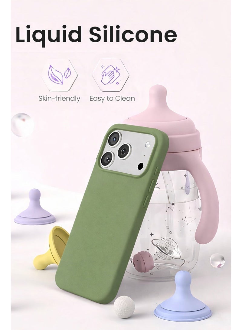 Mida iPhone 17 Pro Max Silicone Case Cover, full body protection case with a soft silky feel, shockproof cover with microfiber lining - Image 3